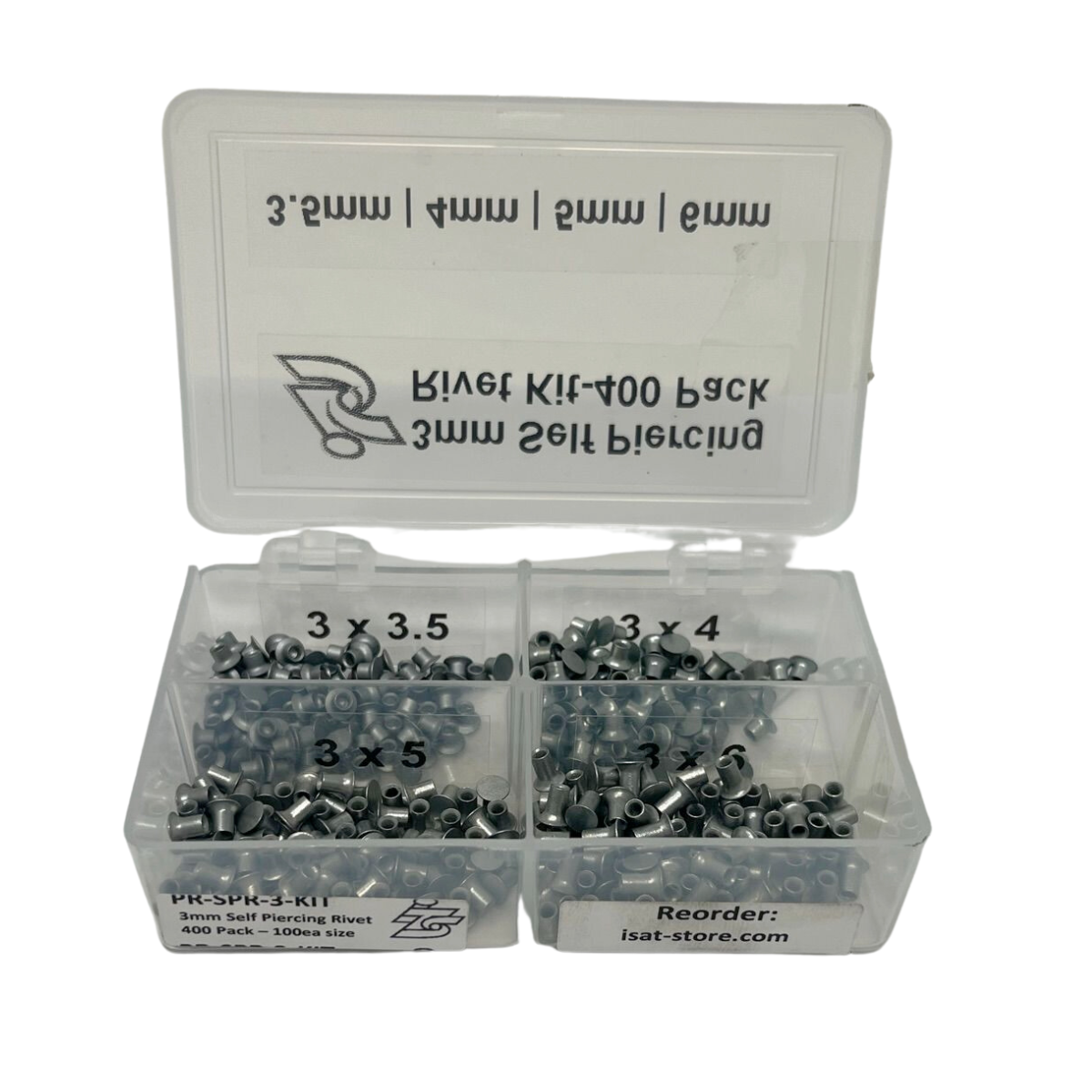 3mm Self-Piercing Rivet Kit - 400 Assorted Pieces